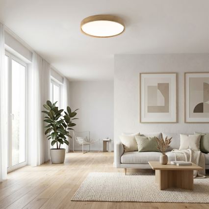 Brilagi - LED Stropní svítidlo MANAROLA PLAIN LED/36W/230V 3000K pr. 48 cm dub