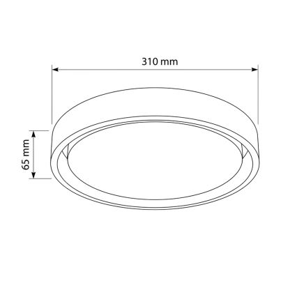 Brilagi - LED Stropní svítidlo MATTEO LED/24W/230V pr. 31 cm taupe