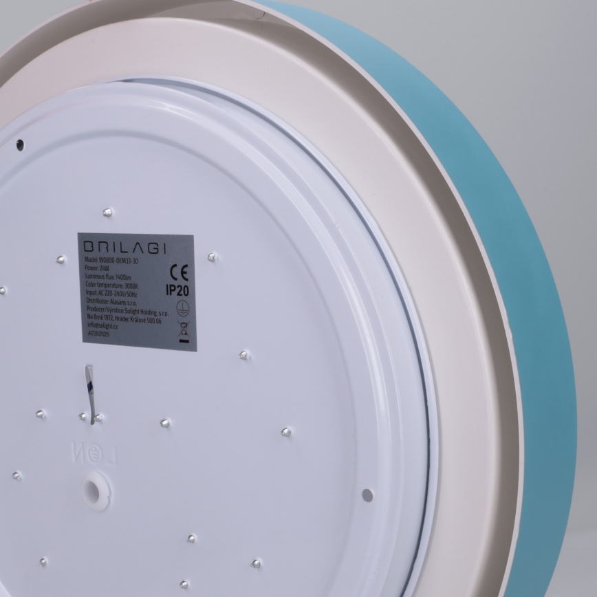 Brilagi - LED Stropní svítidlo MATTEO LED/24W/230V pr. 31 cm tyrkysová