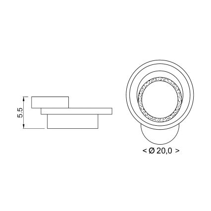 Brilagi - LED Stropní svítidlo MODERN MINI LED/22W/230V 3000/4000/6000K