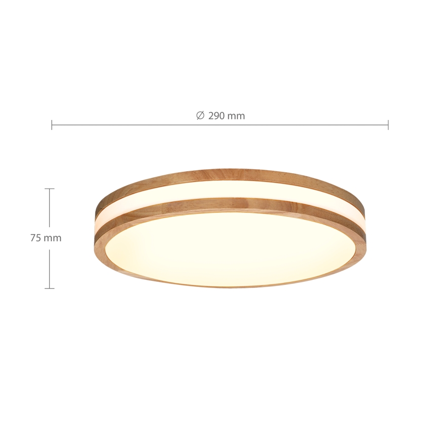 Brilagi - LED Stropní svítidlo MOLINA LED/24W/230V dub pr. 29 cm