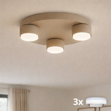 Brilagi - LED Stropní svítidlo MONO 3xGX53/13W/230V pr. 30 cm béžová