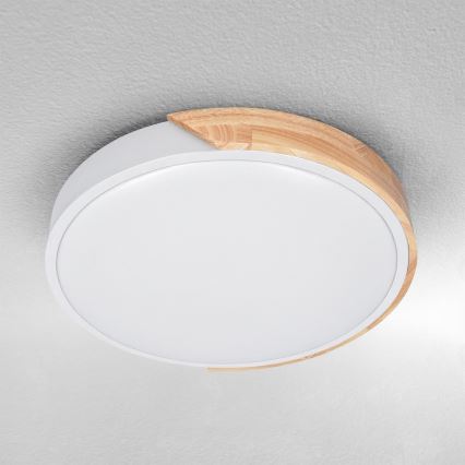 Brilagi - LED Stropní svítidlo PILANA LED/24W/230V dub/bílá pr. 30 cm
