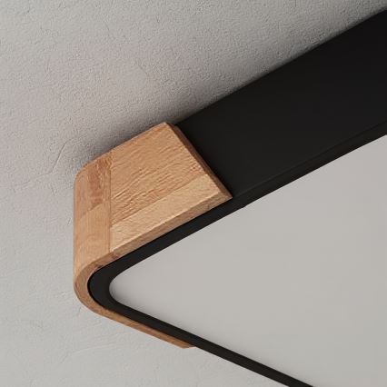 Brilagi - LED Stropní svítidlo PILANA LED/24W/230V dub/černá 32x32 cm