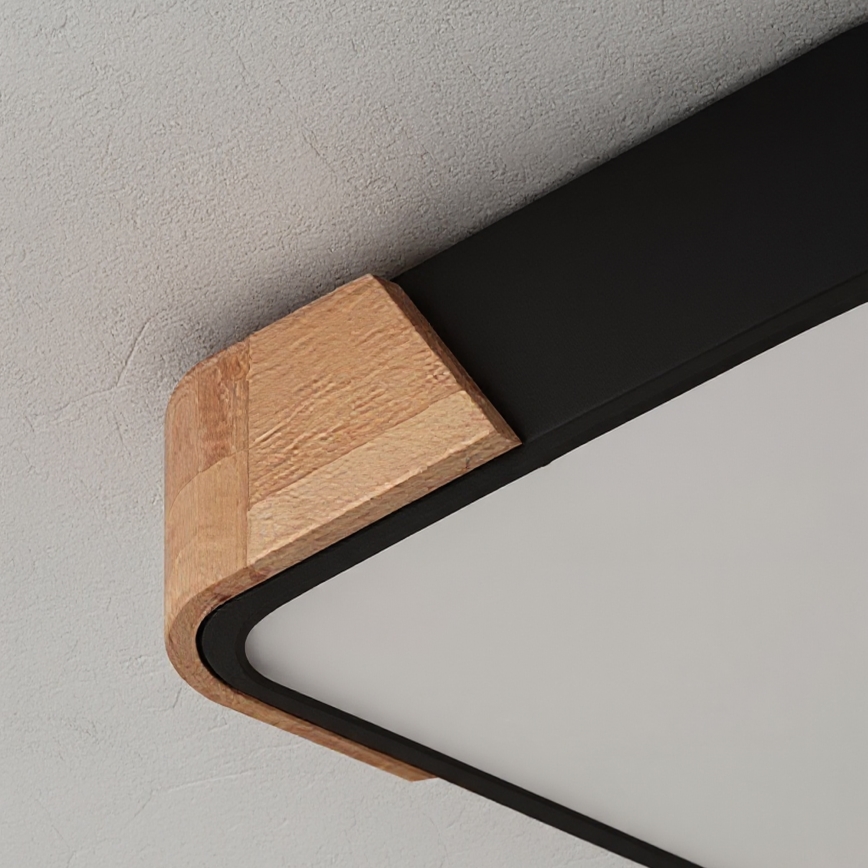 Brilagi - LED Stropní svítidlo PILANA LED/24W/230V dub/černá 32x32 cm