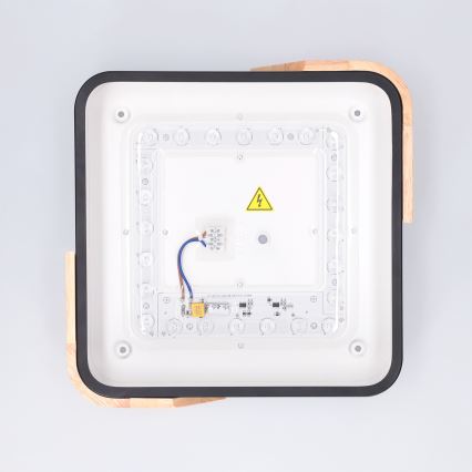 Brilagi - LED Stropní svítidlo PILANA LED/24W/230V dub/černá 32x32 cm