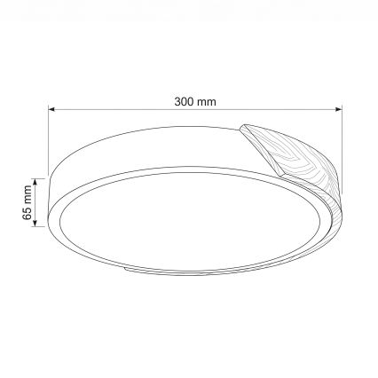 BRILAGI - LED Stropní svítidlo PILANA LED/24W/230V dub/zlatá pr. 30 cm