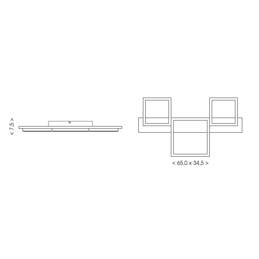 Brilagi - LED Stropní svítidlo PLANK LED/30W/230V 4000K 34,5x65 cm dřevo
