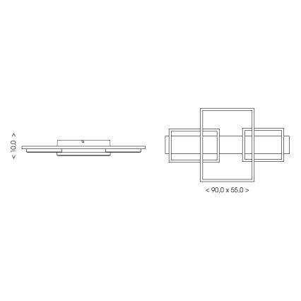 Brilagi - LED Stropní svítidlo PLANK LED/35W/230V 4000K 55x90 cm dřevo