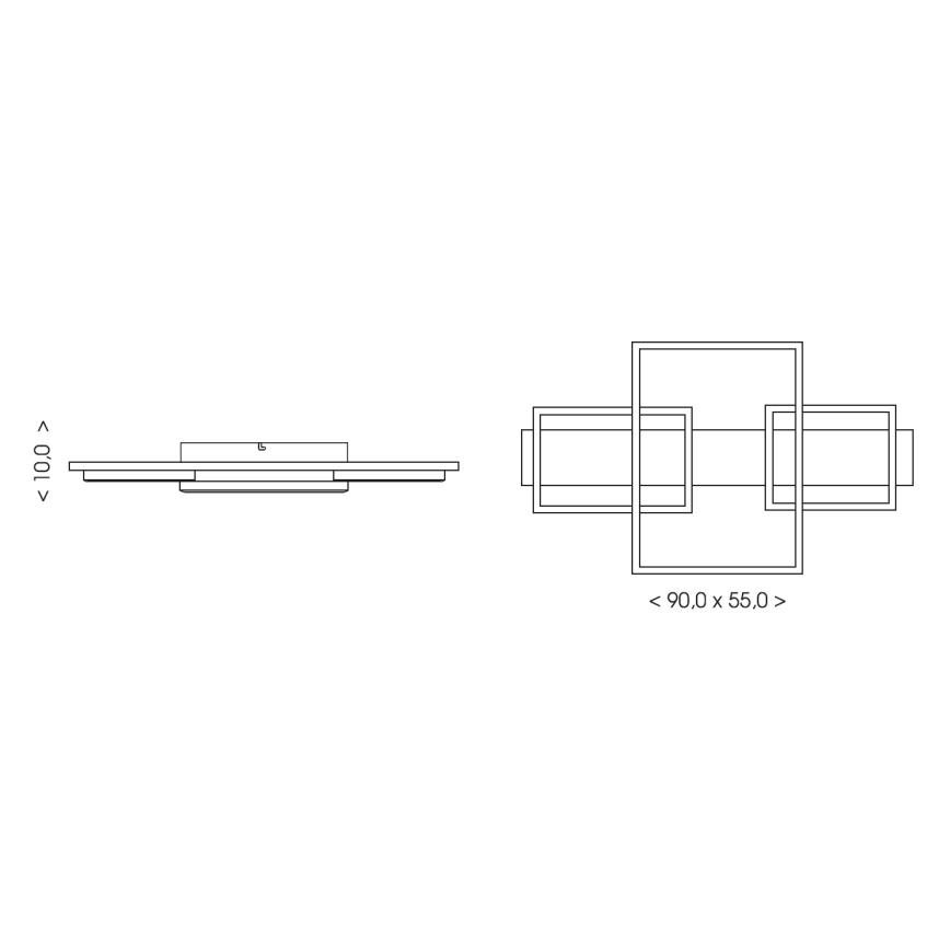 Brilagi - LED Stropní svítidlo PLANK LED/35W/230V 4000K 55x90 cm dřevo