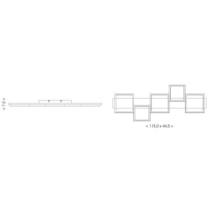 Brilagi - LED Stropní svítidlo PLANK LED/40W/230V 4000K 44,5x115 cm dřevo