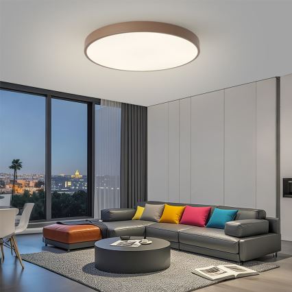 Brilagi - LED Stropní svítidlo POOL LED/100W/230V 3000/4000/6000K pr. 80 cm hnědá