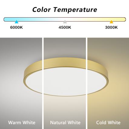 Brilagi - LED Stropní svítidlo POOL LED/100W/230V 3000/4000/6000K pr. 80 cm zlatá