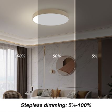 Brilagi - LED Stropní svítidlo POOL LED/100W/230V 3000/4500/6000K pr. 80 cm béžová