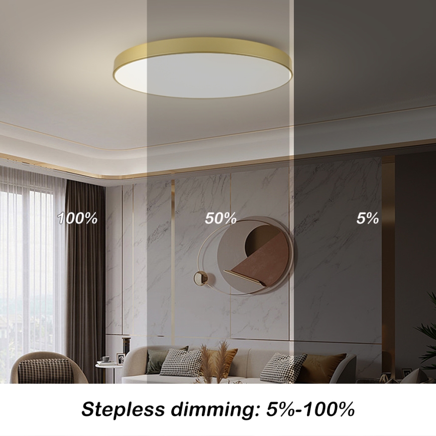 Brilagi - LED Stropní svítidlo POOL LED/128W/230V 3000/4000/6000K pr. 100 cm zlatá