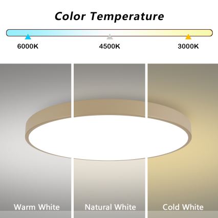 Brilagi - LED Stropní svítidlo POOL LED/128W/230V 3000/4500/6000K pr. 100 cm béžová