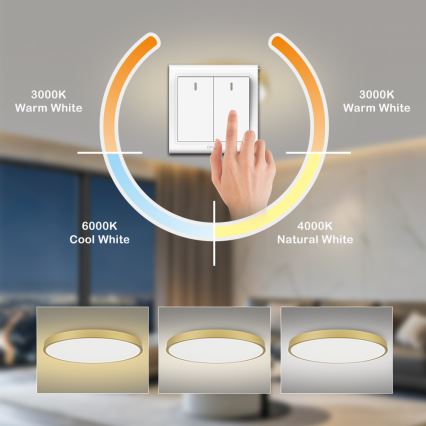 Brilagi - LED Stropní svítidlo POOL LED/128W/230V 3000/4500/6000K pr. 100 cm zlatá