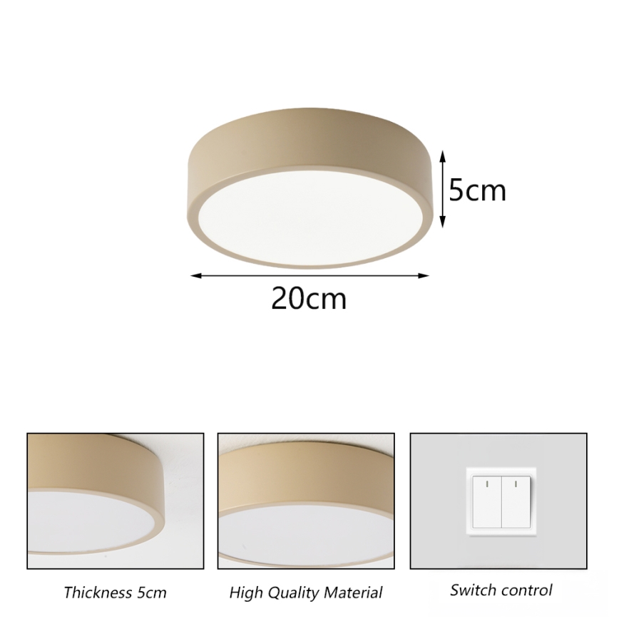 Brilagi - LED Stropní svítidlo POOL LED/18W/230V 3000/4000/6000K pr. 20 cm béžová
