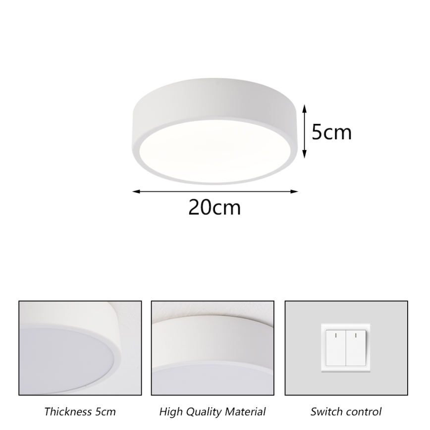 Brilagi - LED Stropní svítidlo POOL LED/18W/230V 3000/4000/6000K pr. 20 cm bílá