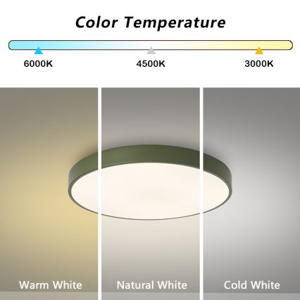 Brilagi - LED Stropní svítidlo POOL LED/36W/230V 3000/4000/6000K pr. 30 cm zelená