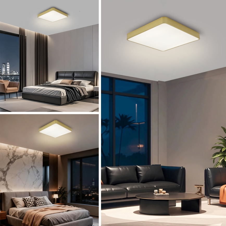 Brilagi - LED Stropní svítidlo POOL LED/36W/230V 3000/4000/6000K 40x40 cm zlatá
