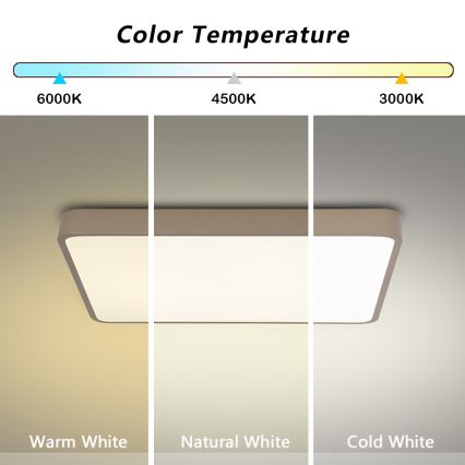Brilagi - LED Stropní svítidlo POOL LED/48W/230V 3000/4000/6000K 50x50 cm béžová