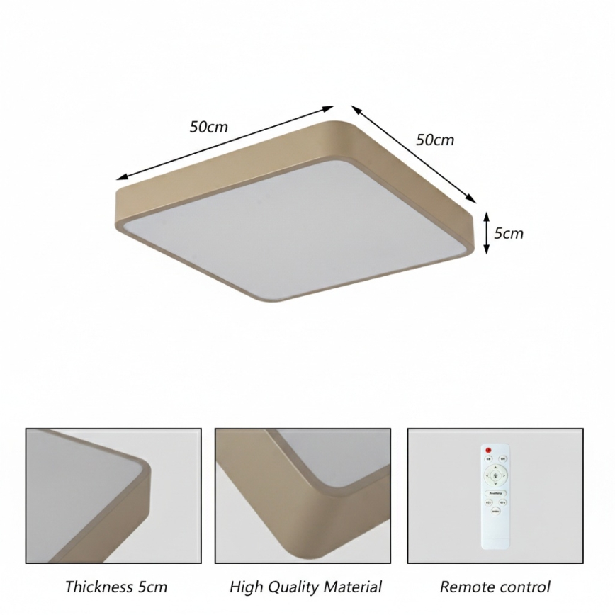 Brilagi - LED Stropní svítidlo POOL LED/48W/230V 3000/4000/6000K 50x50 cm béžová