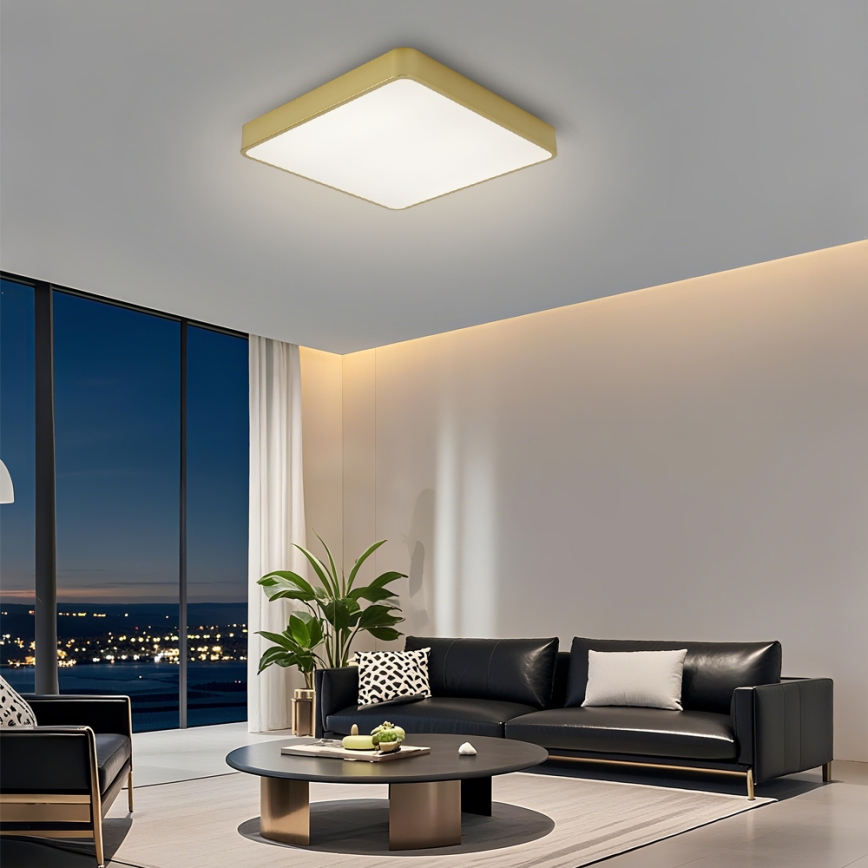 Brilagi - LED Stropní svítidlo POOL LED/48W/230V 3000/4000/6000K 50x50 cm zlatá