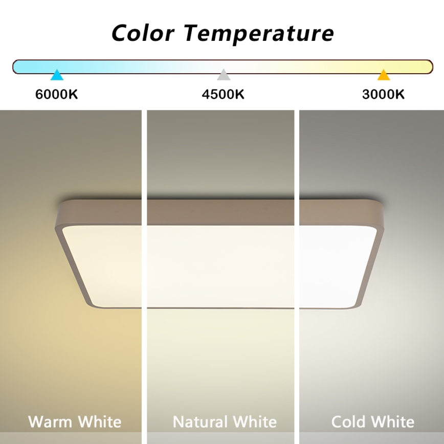 Brilagi - LED Stropní svítidlo POOL LED/48W/230V 3000/4500/6000K 50x50 cm béžová