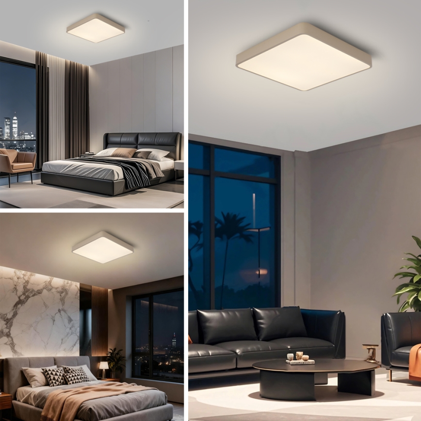 Brilagi - LED Stropní svítidlo POOL LED/48W/230V 3000/4500/6000K 50x50 cm béžová