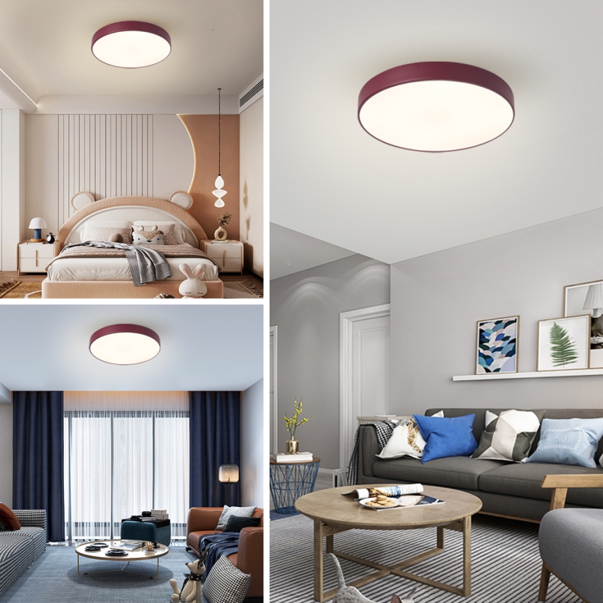 Brilagi - LED Stropní svítidlo POOL LED/60W/230V 3000/4000/6000K pr. 50 cm burgundy