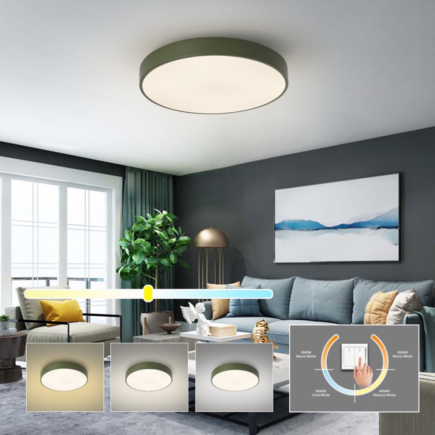 Brilagi - LED Stropní svítidlo POOL LED/60W/230V 3000/4000/6000K pr. 50 cm zelená