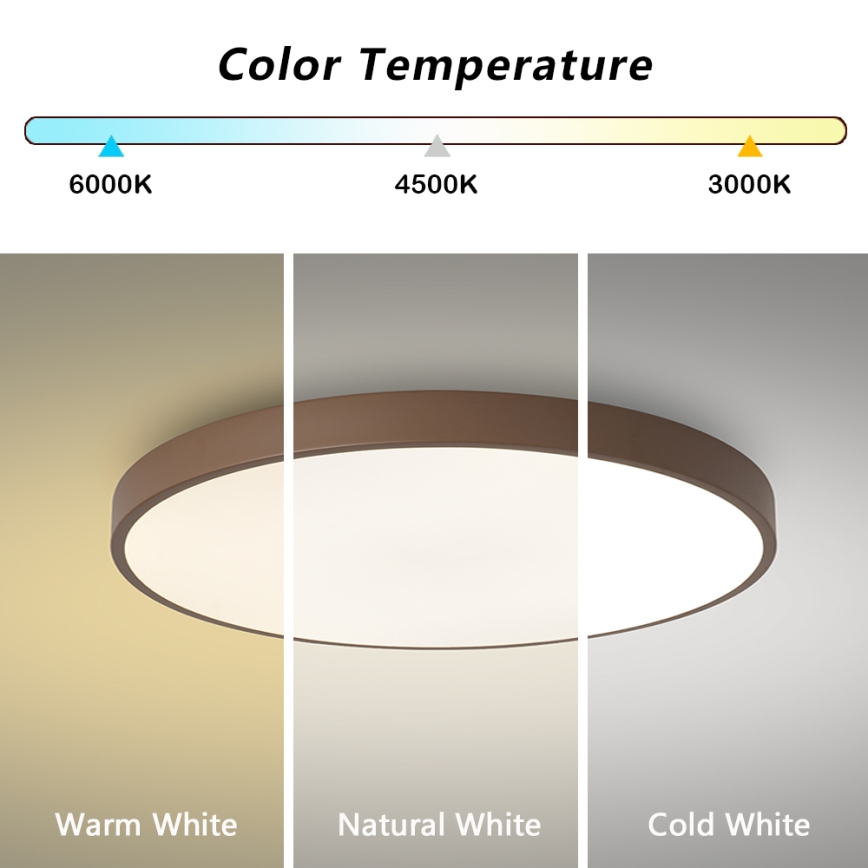 Brilagi - LED Stropní svítidlo POOL LED/60W/230V 3000/4000/6000K pr. 60 cm hnědá