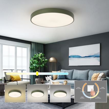 Brilagi - LED Stropní svítidlo POOL LED/60W/230V 3000/4000/6000K pr. 60 cm zelená