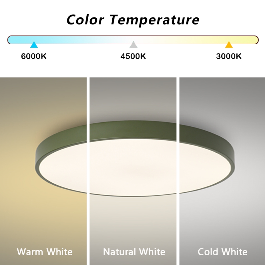 Brilagi - LED Stropní svítidlo POOL LED/60W/230V 3000/4000/6000K pr. 60 cm zelená