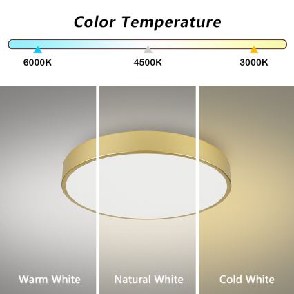 Brilagi - LED Stropní svítidlo POOL LED/60W/230V 3000/4500/6000K pr. 60 cm zlatá