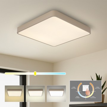 Brilagi - LED Stropní svítidlo POOL SQUARE LED/48W/230V 3000/4000/6000K 50x50 cm béžová