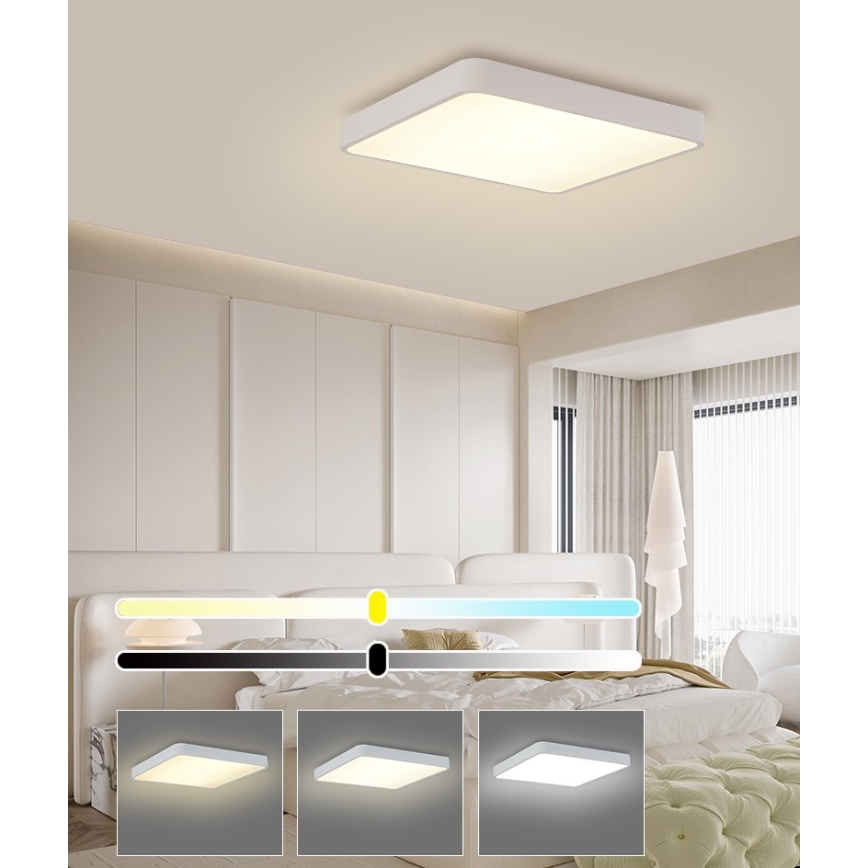 Brilagi - LED Stropní svítidlo POOL SQUARE LED/48W/230V 3000/4500/6000K 50x50 cm bílá