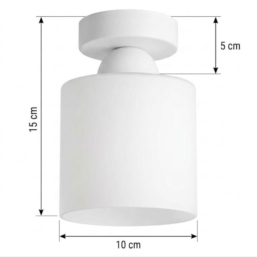 BRILAGI - LED Stropní svítidlo RETRO GLASS 1xE27/60W/230V pr. 10 cm bílá