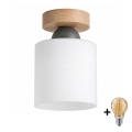 BRILAGI - LED Stropní svítidlo RETRO GLASS 1xE27/60W/230V pr. 10 cm dub/bílá