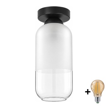 BRILAGI - LED Stropní svítidlo RETRO GLASS 1xE27/60W/230V pr. 14 cm černá/bílá