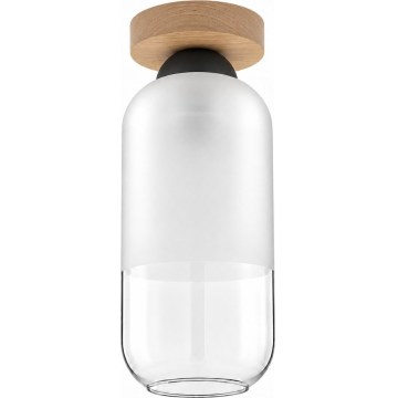 BRILAGI - LED Stropní svítidlo RETRO GLASS 1xE27/60W/230V pr. 14 cm dub/bílá