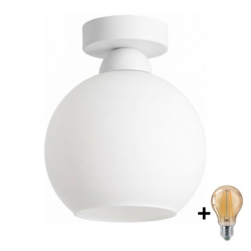BRILAGI - LED Stropní svítidlo RETRO GLASS 1xE27/60W/230V pr. 15 cm bílá