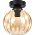 BRILAGI - LED Stropní svítidlo RETRO GLASS 1xE27/60W/230V pr. 18 cm černá/kouřová béžová