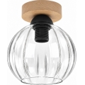 BRILAGI - LED Stropní svítidlo RETRO GLASS 1xE27/60W/230V pr. 18 cm dub/čirá
