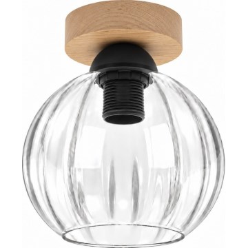 BRILAGI - LED Stropní svítidlo RETRO GLASS 1xE27/60W/230V pr. 18 cm dub/čirá