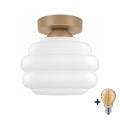BRILAGI - LED Stropní svítidlo RETRO GLASS 1xE27/60W/230V pr. 20 cm béžová/bílá