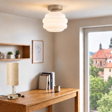 BRILAGI - LED Stropní svítidlo RETRO GLASS 1xE27/60W/230V pr. 20 cm béžová/bílá