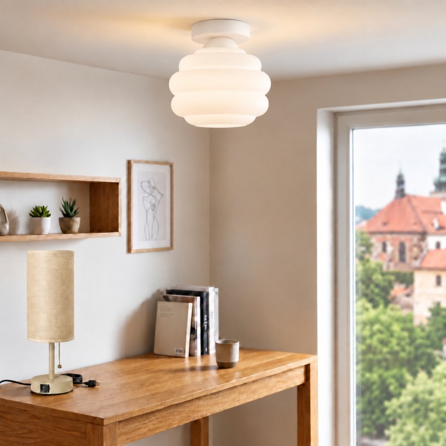 BRILAGI - LED Stropní svítidlo RETRO GLASS 1xE27/60W/230V pr. 20 cm bílá/bílá