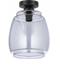 BRILAGI - LED Stropní svítidlo RETRO GLASS 1xE27/60W/230V pr. 26 cm černá/kouřová šedá
